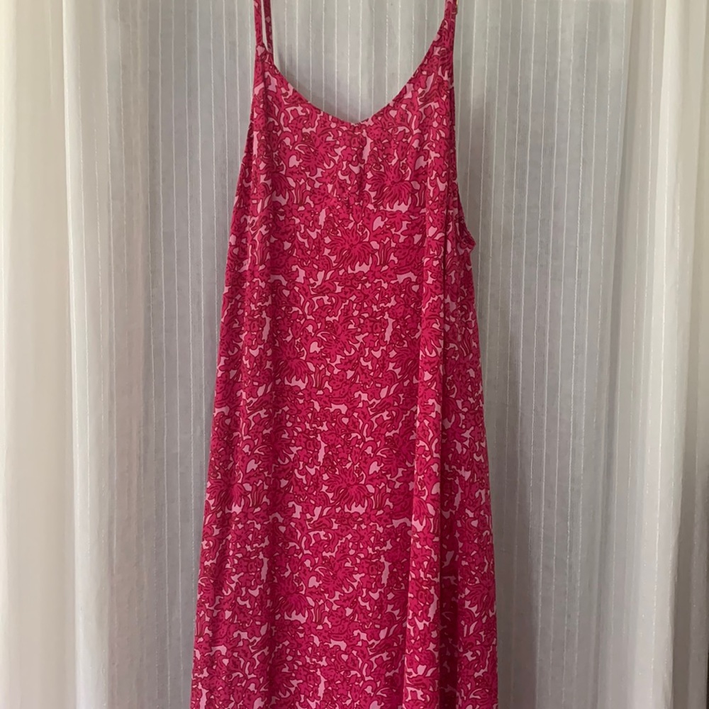 Acacia Swimwear Pink Batik Silk maxi dress size Medium